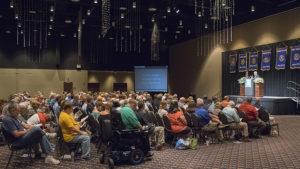 David N. Dixon, Ph.D., Governor, Indiana District of Kiwanis, speaks during the opening session. Photo by: Mike Rhodes