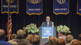 David N. Dixon, Ph.D., Governor, Indiana District of Kiwanis, speaks during the opening session. Photo by: Mike Rhodes