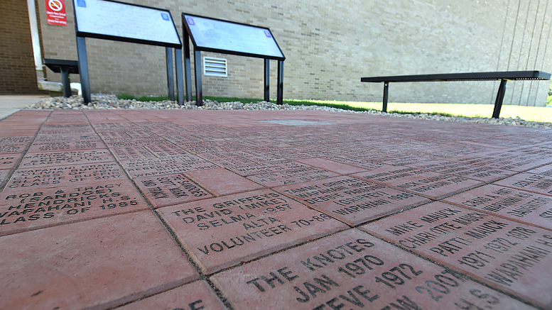 Liberty- Perry Schools Alumni Engraved Brick Walkway. Photo by: Mike Rhodes