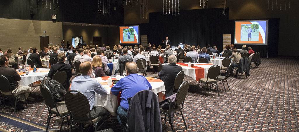 Doug York, CPA, CGMA, Rodefer Moss, Chair, Indiana CPA Society wraps up the Indiana CPA Society Meeting. 