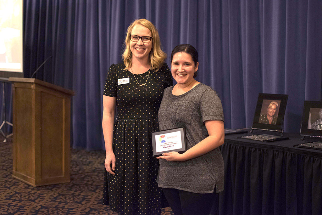Kayla Kern (right) was named the 2017 Beth Turcotte Arts Education Achievement recipient. Photo by: Chelsea Scofield