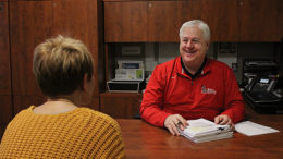 Ted Baker is pictured providing one-on-one business coaching services to a client. Photo provided.