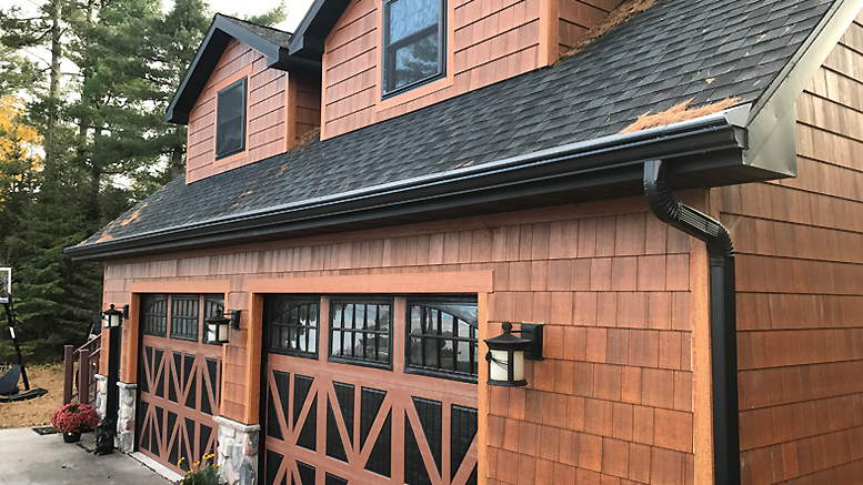 This Gutter Helmet installation is not only functional, but integrates beautifully with this home.