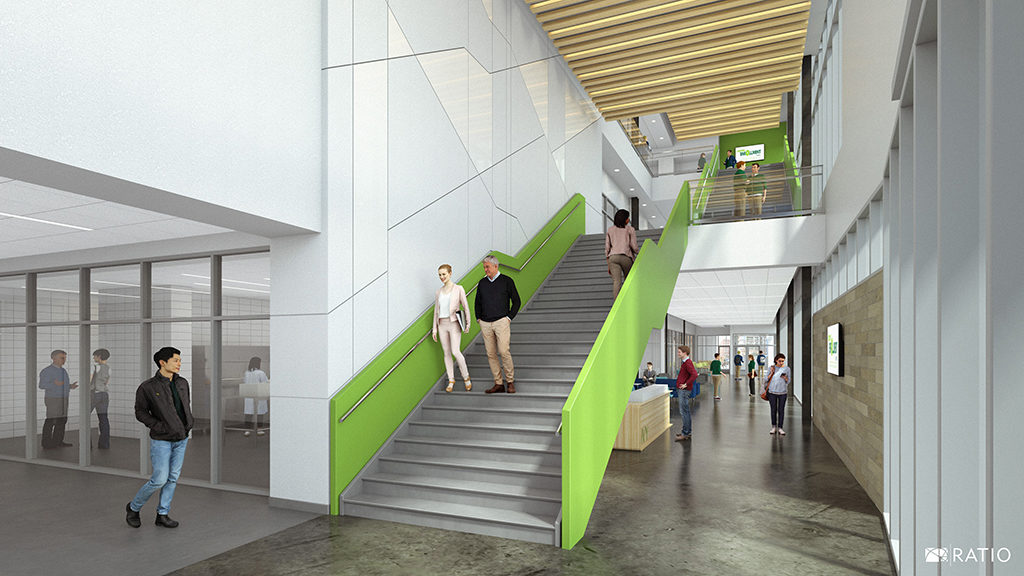 Artist rendering—Interior Downtown North Building. Photo provided.