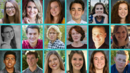 Community Foundation Scholars: Anna Beach, Grace Belangee, Indira Brown, Skylar Cassity, Arianna Dollinger, Lily Fillwalk (top row); Faith Flick, Lucas Henson, Alexander Herbst, Bryn Marlow, Brock McCoy, Emma-Mae Newman (middle row); Javier Onate, Cade Orchard, Hannah Quirk, Michelle Scanameo, Astra Sisson, Korbin Zvokel (bottom row)