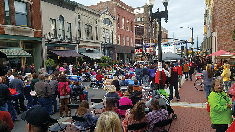 The scene downtown last year during the Voices United concert. Photo provided.