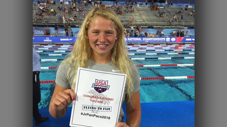 Emily will be representing Team USA in Fiji for Junior Pan Pacs. Photo courtesy of Emily Weiss.