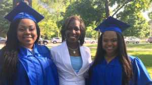 L-R: Scholarship recipient Kalyse Garrett, Muncie Central Assistant Principal Rhonda Ward, and scholarship recipient Joslyn Sloss. Photo provided.