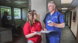 Sara Kruszynski (L) is pictured with Doug O’ Brien.(R) Photo by: Dale Pickett