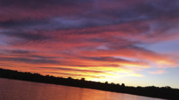 A boat provides an unfettered view of a spectacular sky. Photo provided.