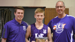 Pictured L-R: Coach Dom Trapp, Trenton French, Coach Chris Munchel. Photo provided