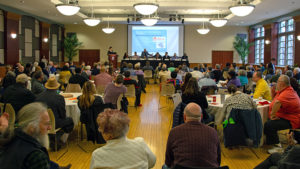 The I.D.E.A. Conference Mayoral Forum was held on March 2nd at the Ball State University Student Center Ballroom. Photo provided