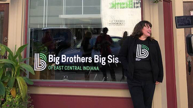 Sue Godfrey is pictured outside the offices of Big Brothers Big Sisters of East Central Indiana. Photo provided