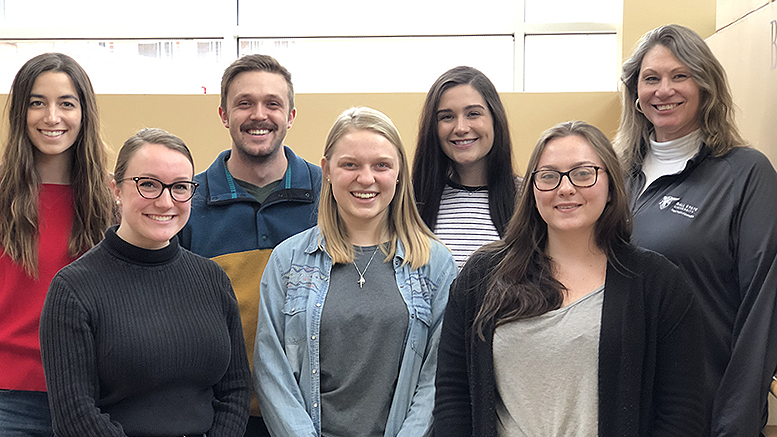 Pictured left to right: Claire Demirjian, Jillian Wilschke, Eddie Metzger, Kelli Reutman, Alissa Brewer, Michaela Dean, Michelle O'Malley. Photo provided