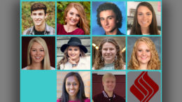 L-R: Garrett Amburn, Carlie Braielle Boggs, Caleb Bonsack, Megan Clifford (top row); Cora Conatser, Helena Marie Heintzelman, Kayla Jane Howard (middle row); Ruchi Patel, Mason Whitted (bottom row)