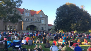 The AHB Big Band delivers its "swing sound" to a large audience on the grounds of the E.B. and Bertha C. Ball Center, located on Minnetrista Blvd., Muncie. Photo provided