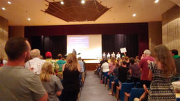 Members of the community are pictured attending the "Waelz Sustainable Products Expert Panelist Forum" at Muncie Central High School on August 20, 2019. Photo by: Aimee West