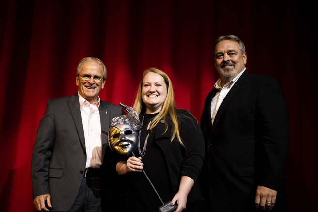 L-R: Mayor Dennis Tyler, Kim Miller, Jeff Howe