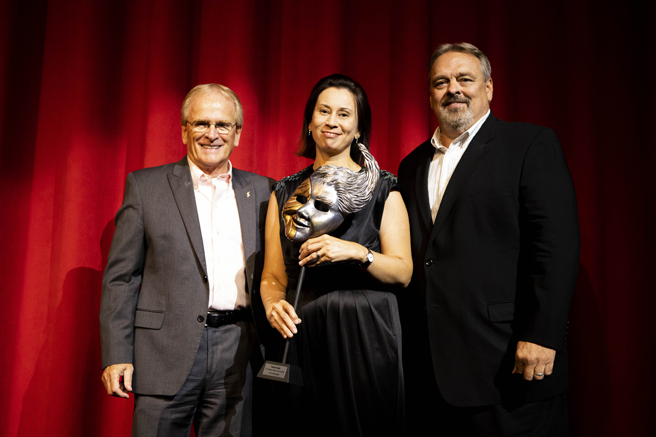 L-R: Mayor Dennis Tyler, Tania Said, Jeff Howe