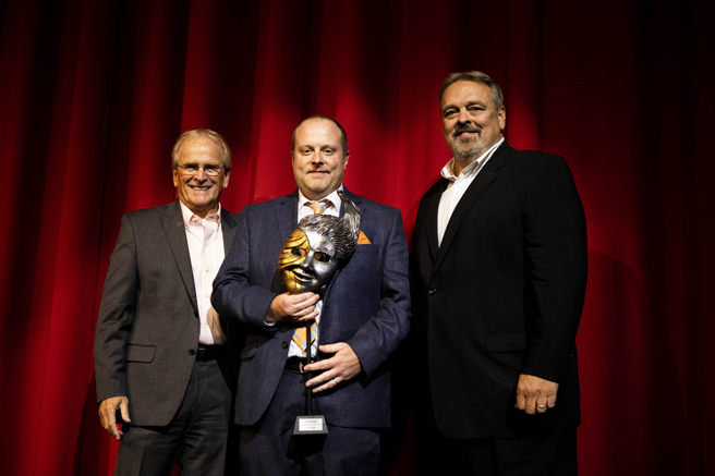 L-R: Mayor Dennis Tyler, Chris Flook, Jeff Howe