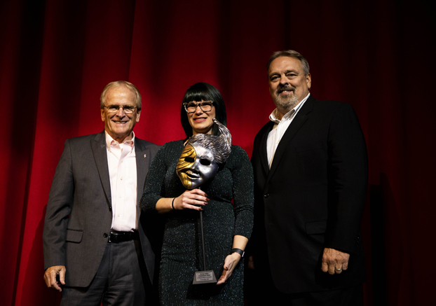 L-R: Mayor Dennis Tyler, Krista Sides, Jeff Howe