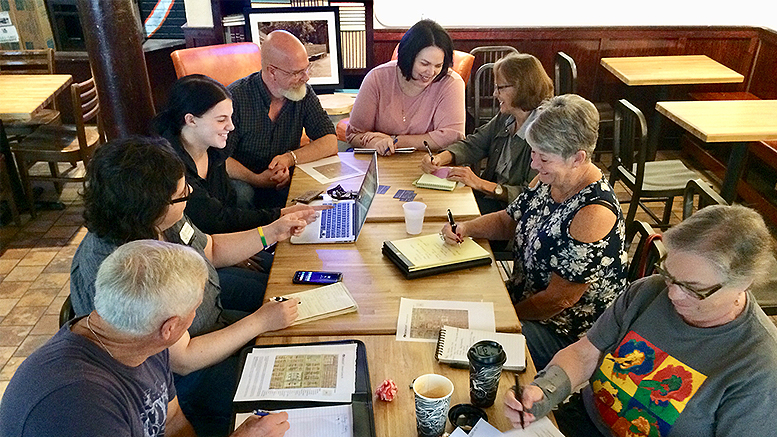 Business owners and managers meet to form the Village Merchants Association. Photo by: Nancy Carlson