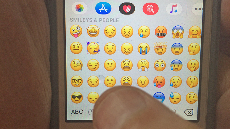 At least scrolling past emojis keeps your fingers nimble. Photo by: Nancy Carlson