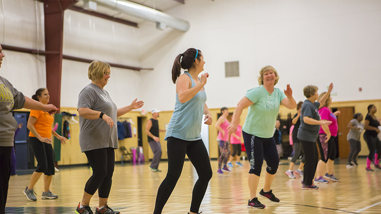 Cardinal Zumba participants are pictured enjoying their exercise class. Photo provided.