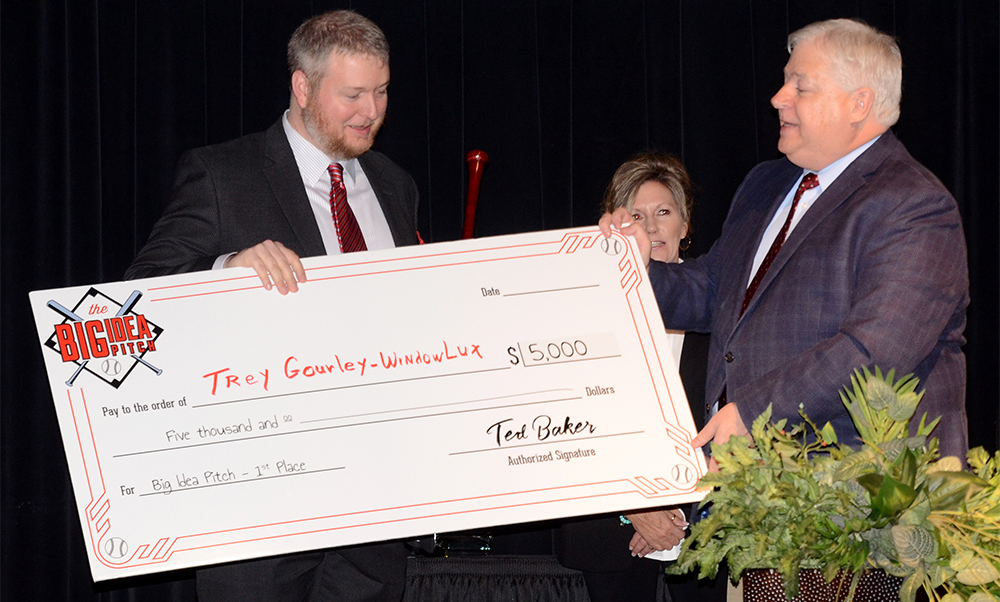 2019 Big Idea Pitch Winner: Trey Gourley. Photo by: Kyle Evans