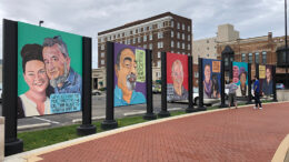 Face Me Por Favor collaboration with Downtown Muncie at Canan Commons in 2019. Photo provided