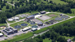 Aerial view of the water quality plant. Photo provided