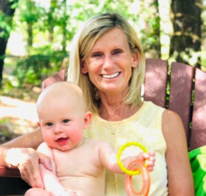 Terri Milius with grandson, Beckett.