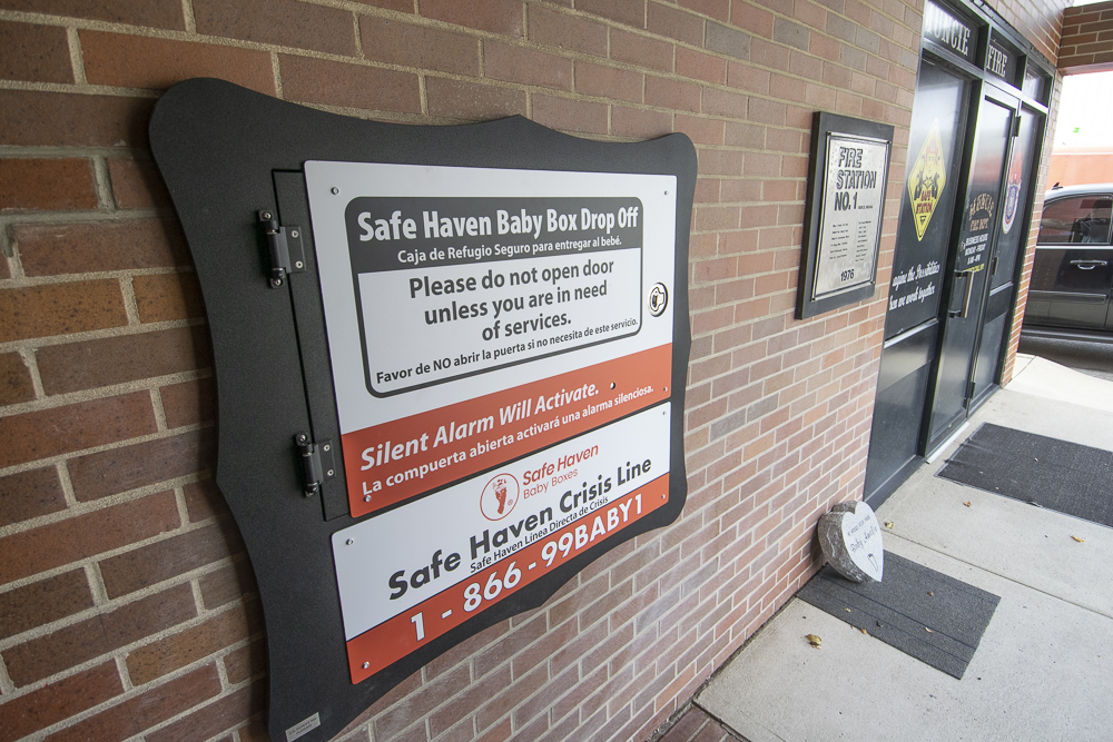 The Safe Haven Baby Box at Muncie Fire Station #1