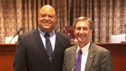 L-R: Richard Ivy and Muncie Mayor Dan Ridenour. Photo courtesy of the City of Muncie.