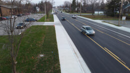 The recent repaving of Wheeling Ave is pictured. Photo by Mike Rhodes