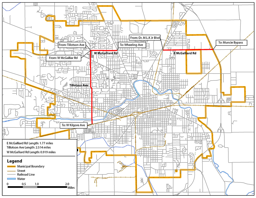 Map of resurfacing projects