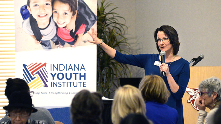 Heart of Indiana CEO Jenni Marsh at the 2020 State of the Child conference. Photo provided