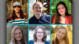 From left to right; top to bottom: Colin Ashby, Hudson Bouw, Olivia Close, Natalie Moulton, Emma Vivian White, and Aleah Wright.