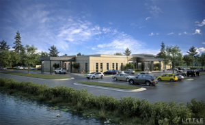 Artist rendering of new development.