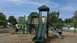 New playground equipment at Halteman Park. Photo by Mike Rhodes