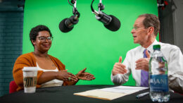 Ashley Ford with President Mearns. Photo provided.