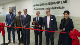 Ribbon-cutting of the new Menard Training Facility and Entrepreneurial Leadership Institute. Photo by Mike Rhodes