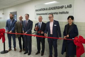 Ribbon-cutting of the new Menard Training Facility and Entrepreneurial Leadership Institute. Photo by Mike Rhodes