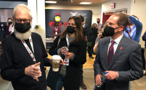 David Letterman was in attendance at Ball State during the announcement of the Rahal Letterman Lanigan Racing scholarships. Photo by Mike Rhodes