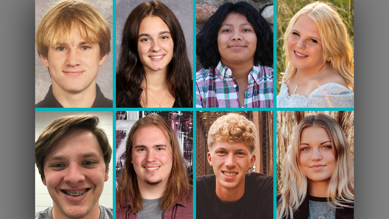 From left to right; top to bottom: Wyatt Bilby, Kaydence Jean Brewer, Lydia Evans, Audrea Haynes, Javin Kile, Trey Michael Matthews, Aidan Pierce, and Mallory Schewer