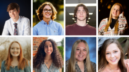 From left to right; top to bottom: Luke Butler, Elliott Godfrey, Jackson Ingenito, Claire Price, Shelby Sanders, Sarah Shohatee, Grace A. Van Horn, and Aleah Wright