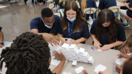 Participants in the 2021 TeenWorks Summer Program engage in a team-building activity during a professional development day. The Community Foundation supported last year’s summer program with a grant. A similar grant this year will support the 2022 summer program, which provides young people in our community with paid work and learn experiences during their summer break.