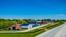 An aerial view of the former All Steel Carports facility on 332. Photo by Ty Morton, Tylonius Studio, Inc.