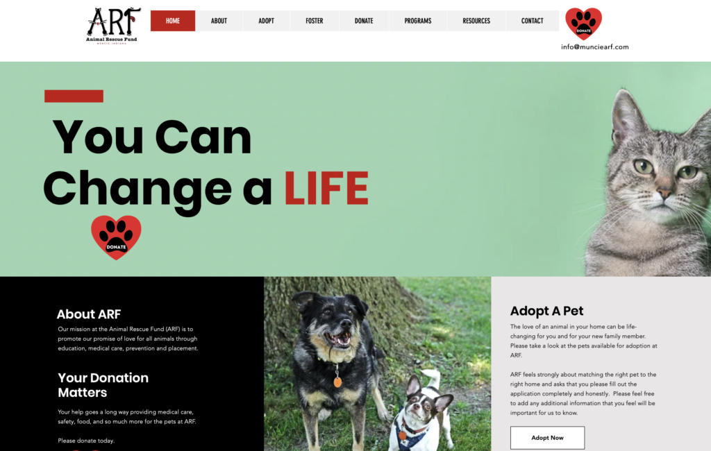 Visit the ARF website by clicking on the photo above. 