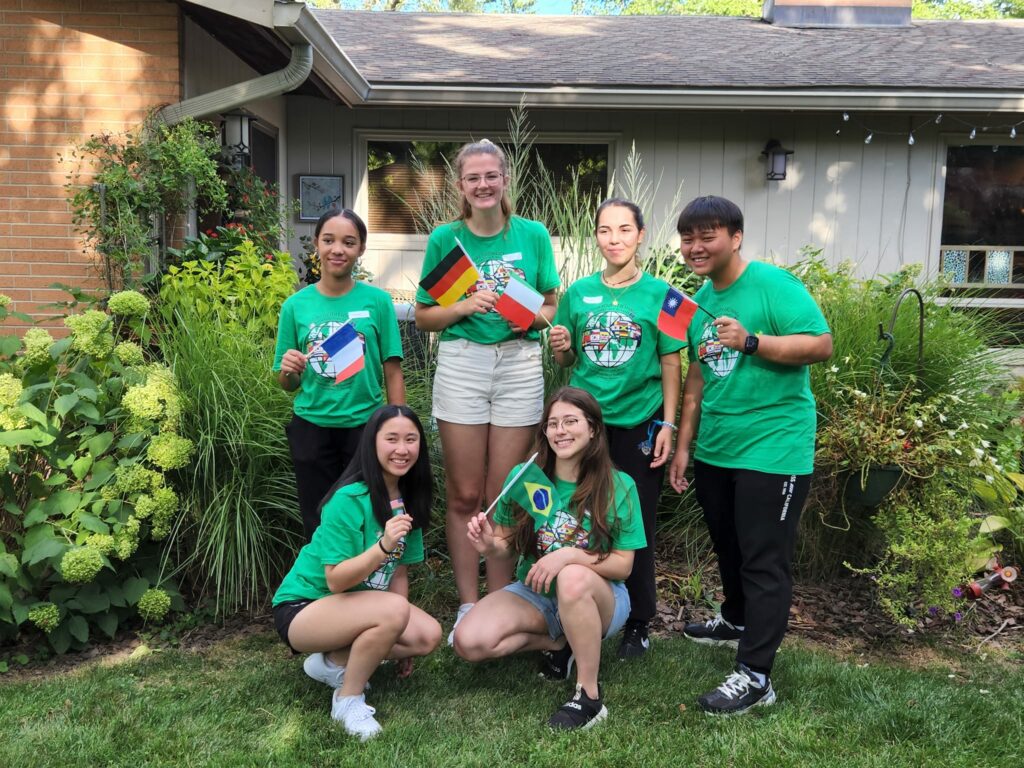 Here Jimmy is pictured with other Rotary Exchange Students (staying with different host families throughout Indiana.) Photo by Sherry Ridenour